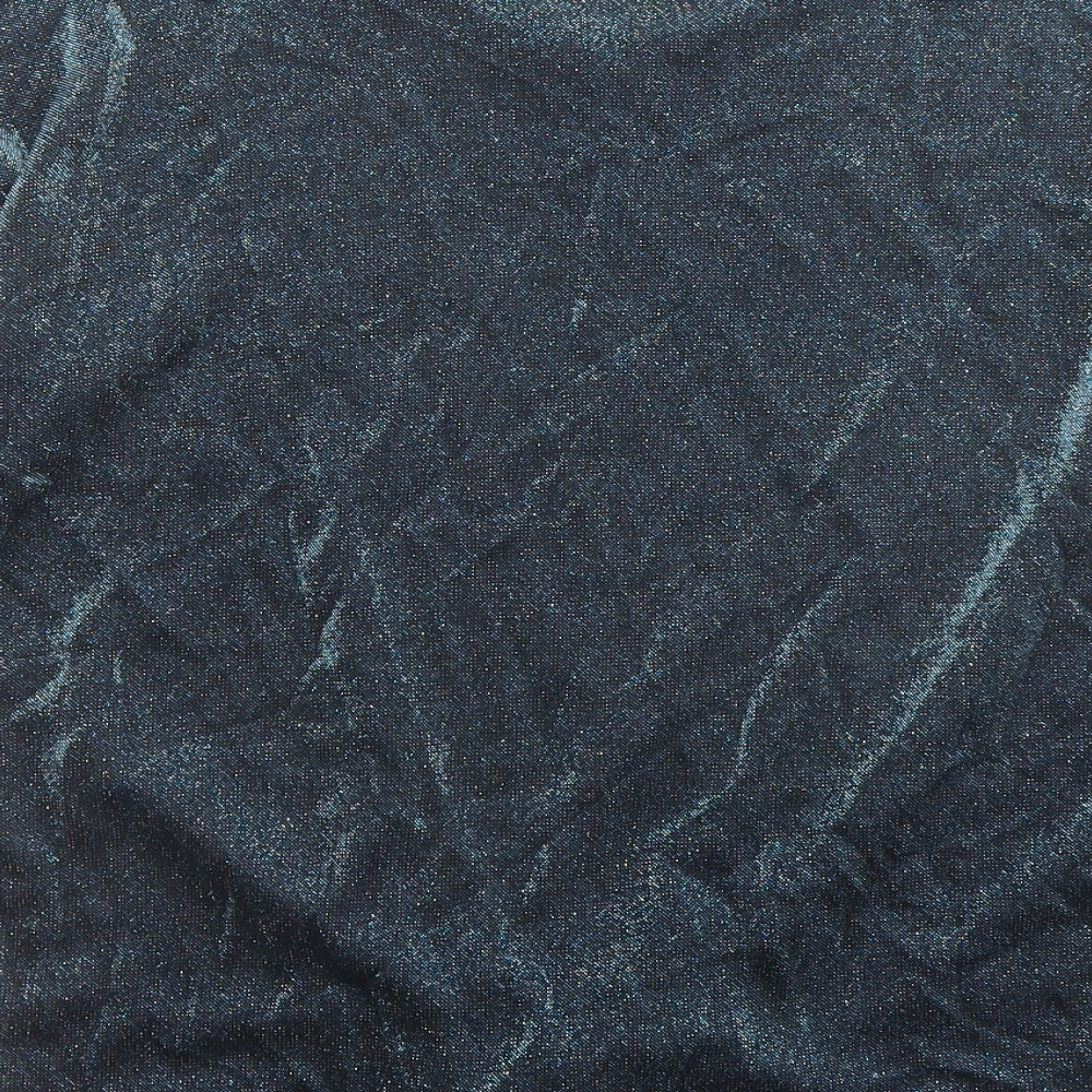 Principles Womens Blue Nylon Basic Blouse Size 10 Boat Neck - Tie Front Detail