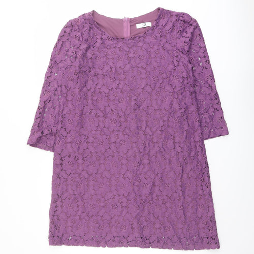 True Decadence Womens Purple Polyester A-Line Size 12 Round Neck Zip