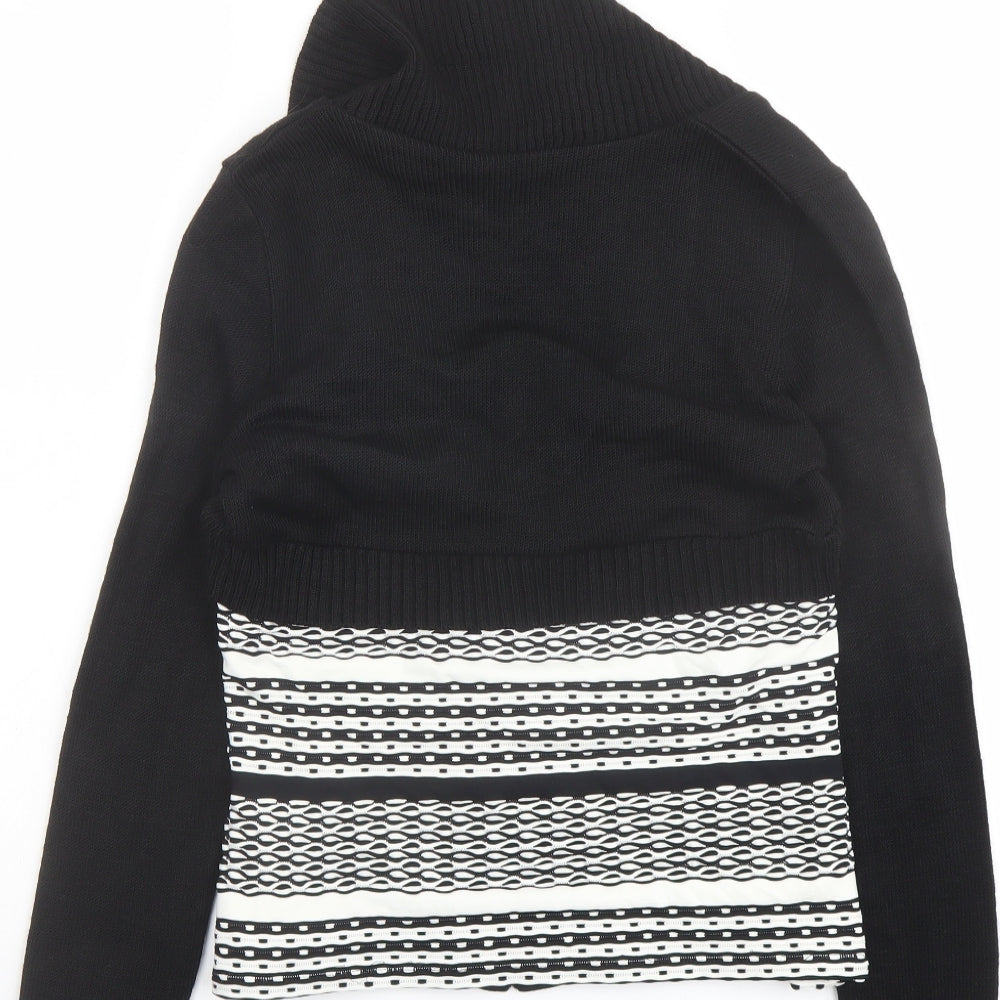 RAYURE Womens Beige V-Neck Geometric Polyester Pullover Jumper Size 16