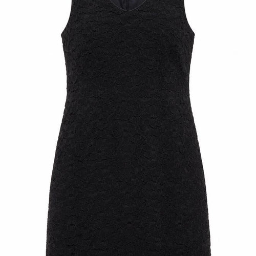 Marks and Spencer Womens Black Polyester Tank Dress Size 12 V-Neck Zip
