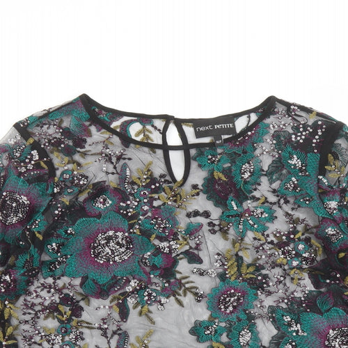 NEXT Womens Multicoloured Floral Polyester Basic Blouse Size 16 Round Neck
