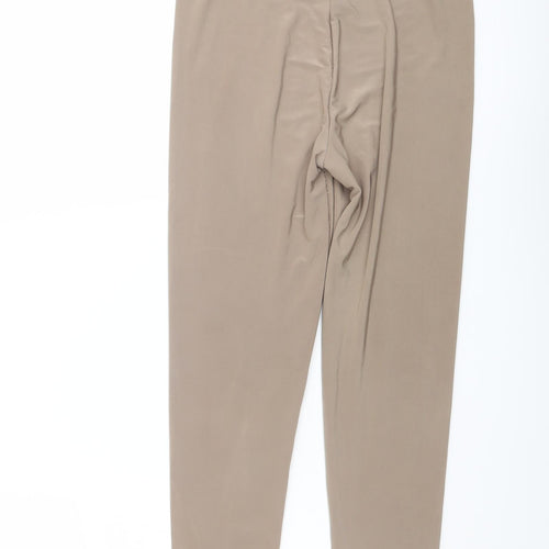 PRETTYLITTLETHING Womens Beige Polyester Carrot Leggings Size 6 L20 in