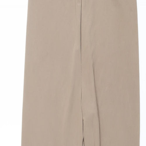 PRETTYLITTLETHING Womens Beige Polyester Carrot Leggings Size 6 L20 in