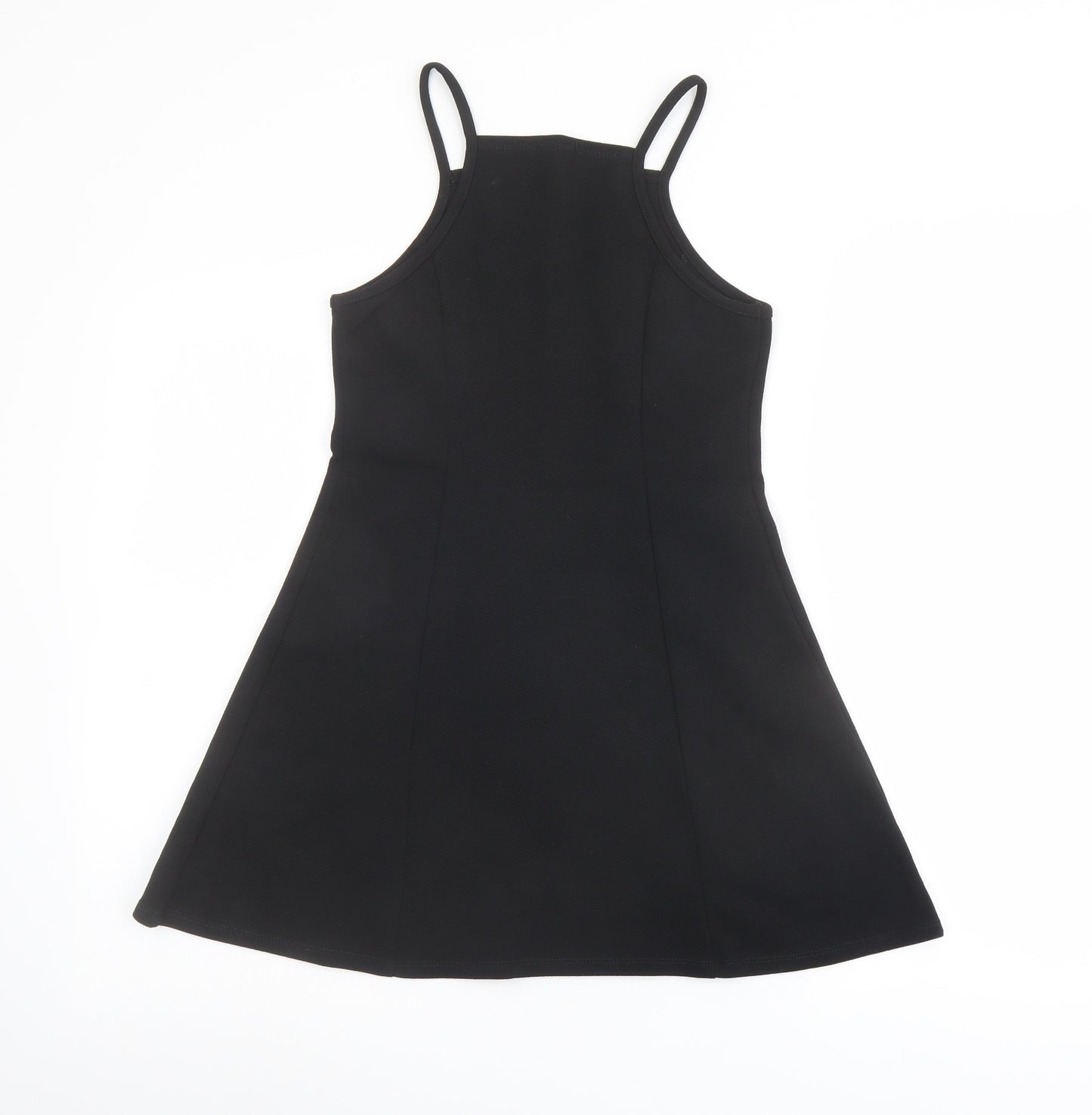 D' Lisle Girls Black Polyester A-Line Size 10 Years Square Neck Pullover
