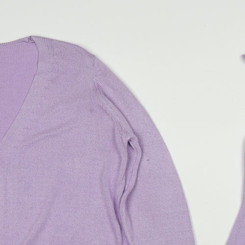 Windsmoor Womens Purple V-Neck Acrylic Cardigan Jumper Size S - Twin set