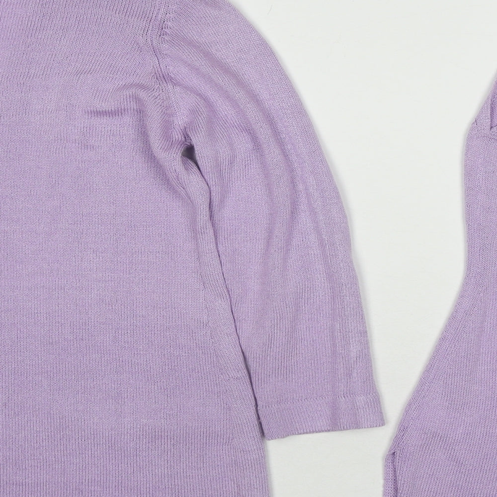 Windsmoor Womens Purple V-Neck Acrylic Cardigan Jumper Size S - Twin set