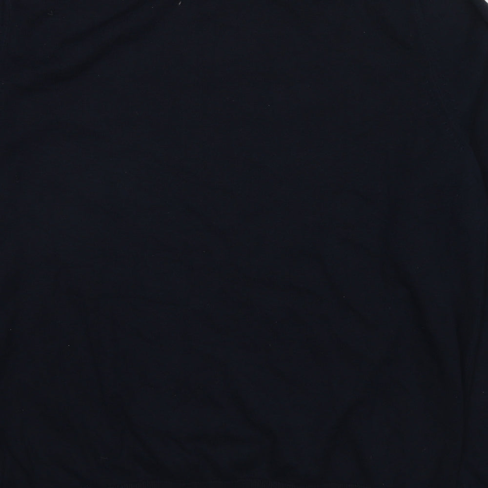 Marks and Spencer Mens Blue Round Neck Cotton Pullover Jumper Size XL Long Sleeve