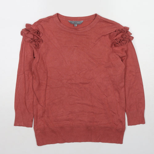 Principles Womens Brown Round Neck Viscose Pullover Jumper Size 10