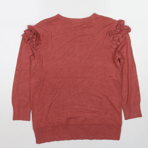 Principles Womens Brown Round Neck Viscose Pullover Jumper Size 10