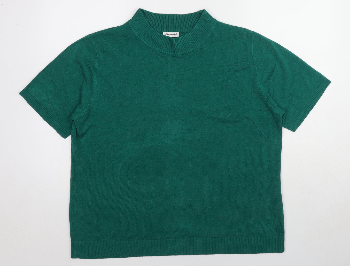 Damart Womens Green Mock Neck Acrylic Pullover Jumper Size 22 - Size 22-24