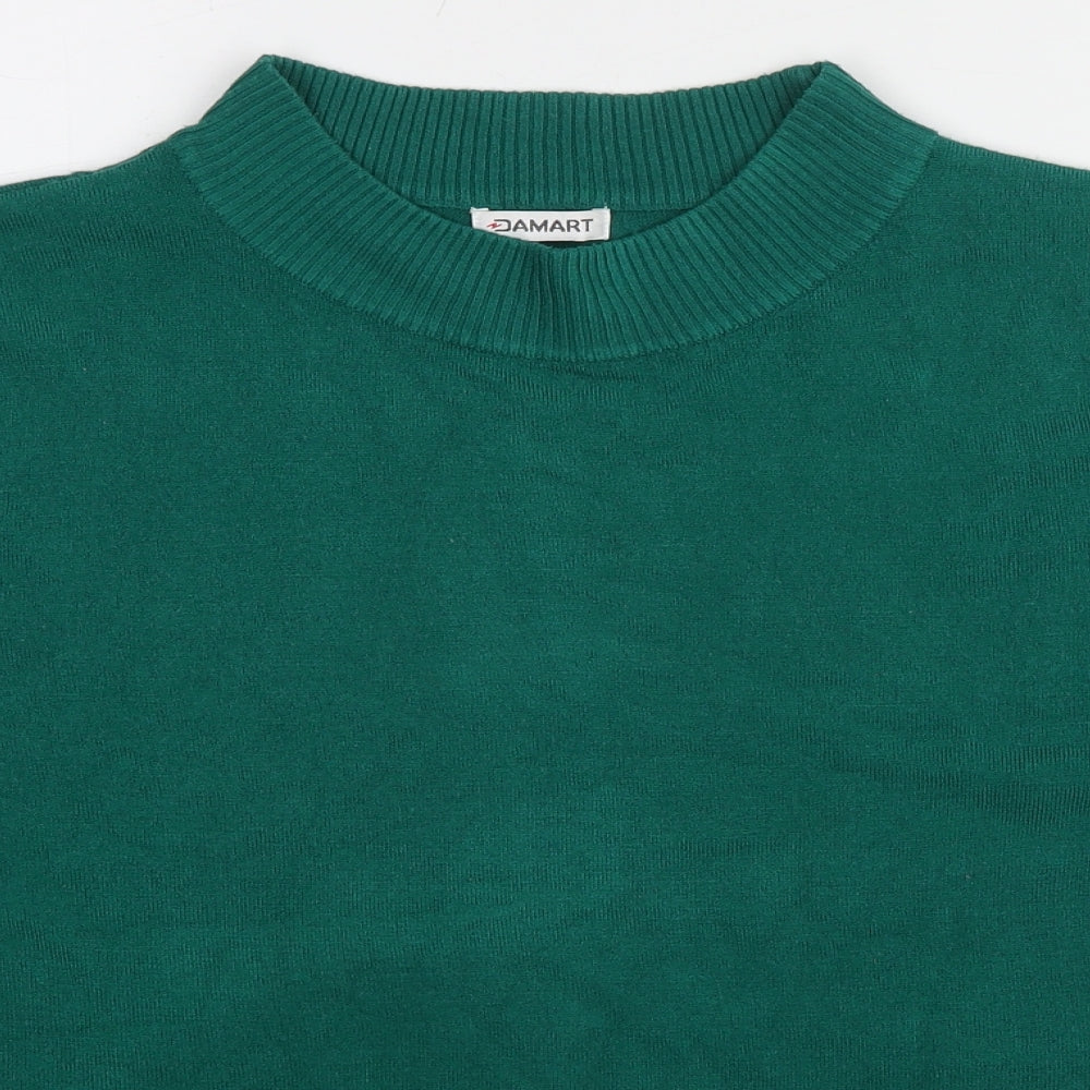 Damart Womens Green Mock Neck Acrylic Pullover Jumper Size 22 - Size 22-24