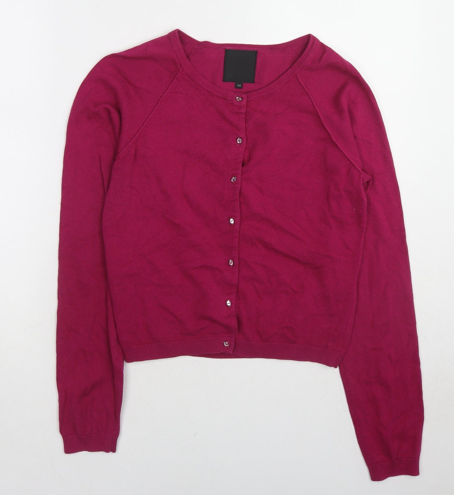 InWear Womens Purple Round Neck Cotton Cardigan Jumper Size XS