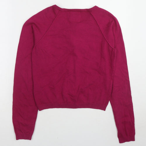 InWear Womens Purple Round Neck Cotton Cardigan Jumper Size XS