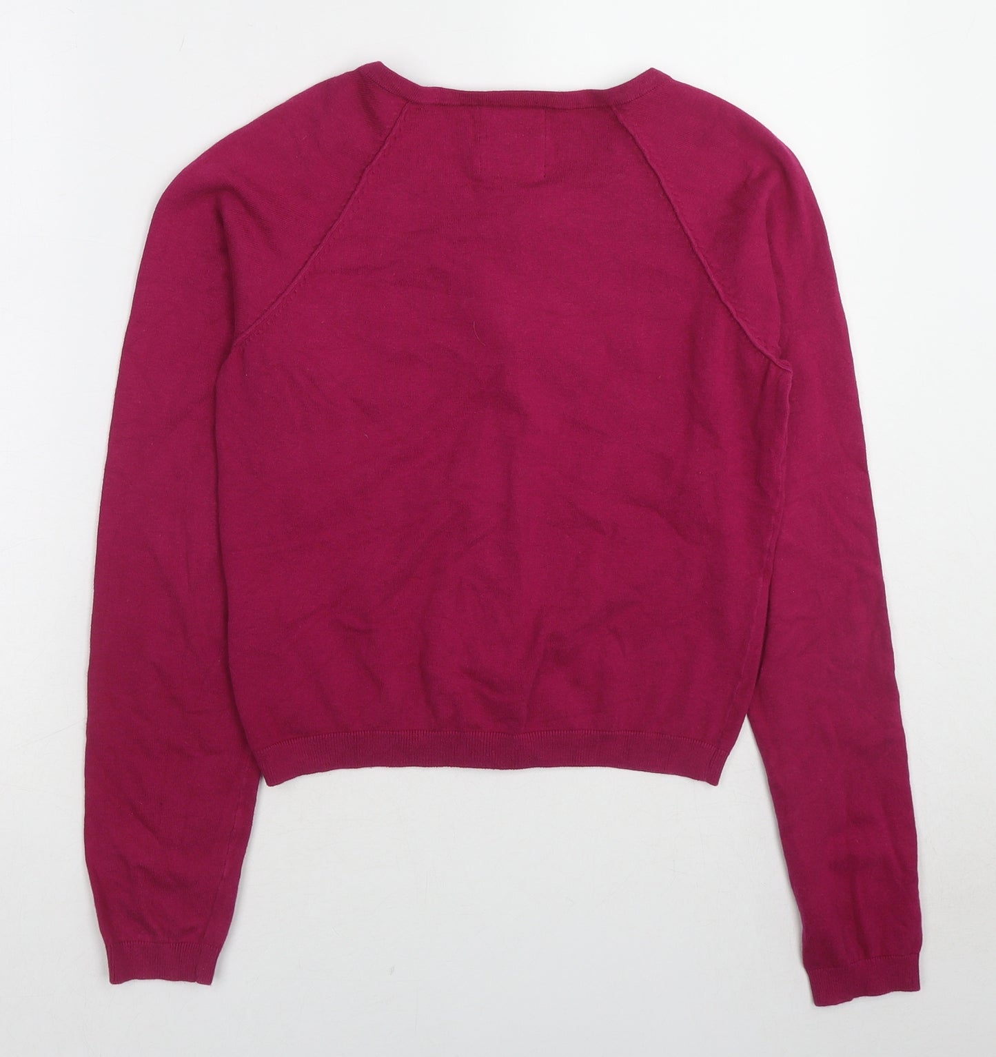 InWear Womens Purple Round Neck Cotton Cardigan Jumper Size XS