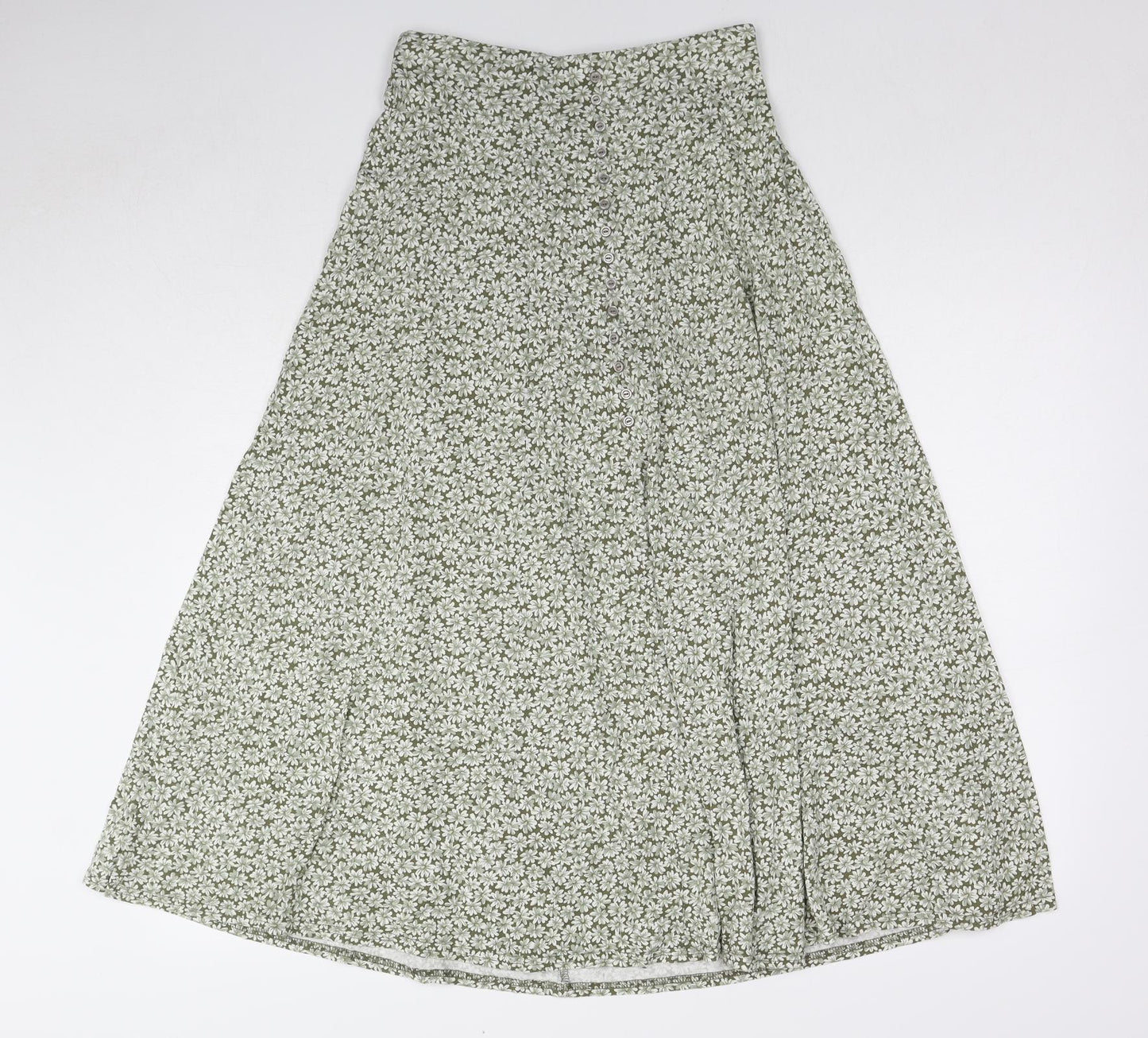 Berkertex Womens Green Floral Viscose Mini Skirt Size 12