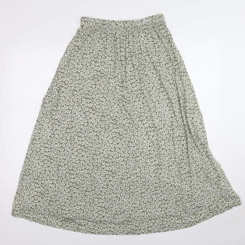 Berkertex Womens Green Floral Viscose Mini Skirt Size 12