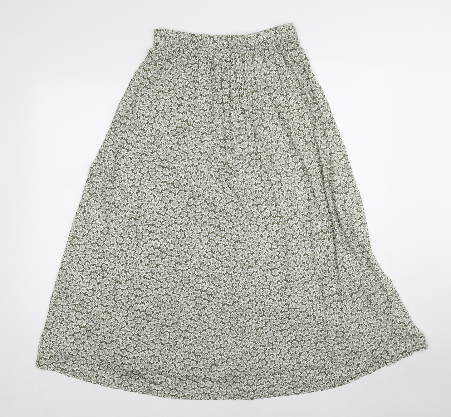 Berkertex Womens Green Floral Viscose Mini Skirt Size 12