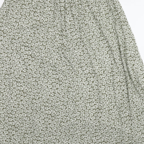 Berkertex Womens Green Floral Viscose Mini Skirt Size 12