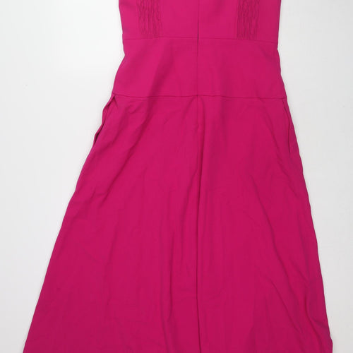 Zara Womens Pink Polyester A-Line Size L Sweetheart Zip - Strapless
