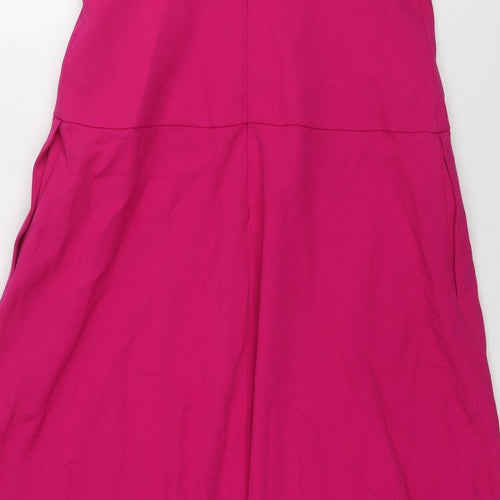 Zara Womens Pink Polyester A-Line Size L Sweetheart Zip - Strapless