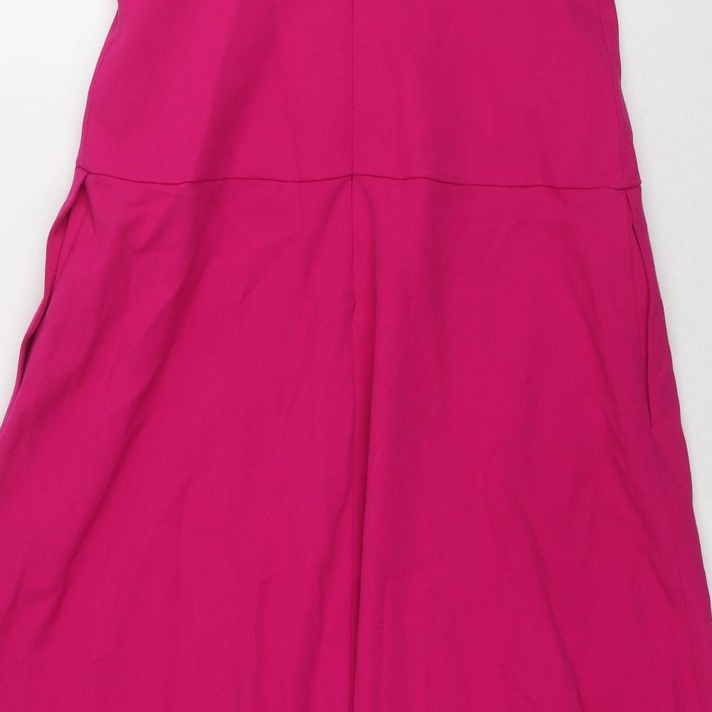 Zara Womens Pink Polyester A-Line Size L Sweetheart Zip - Strapless