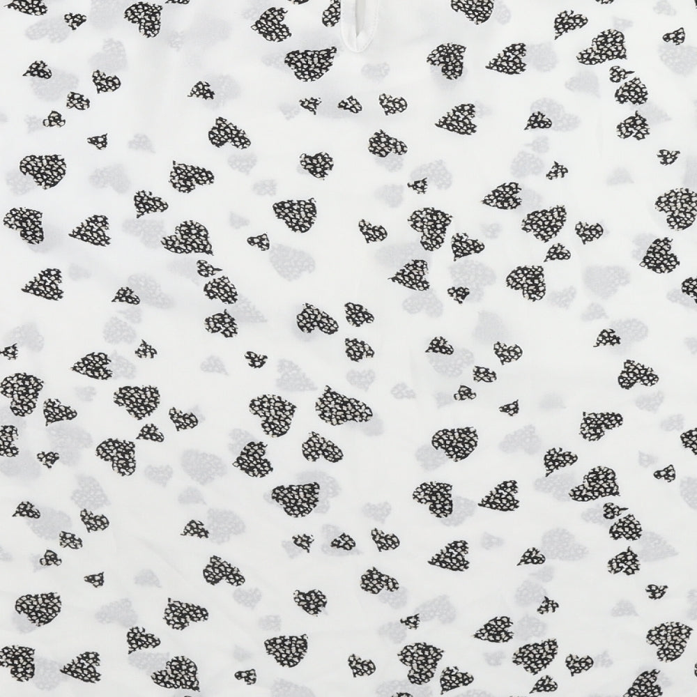 Dorothy Perkins Womens Multicoloured Geometric Polyester Basic Blouse Size 18 Round Neck - Heart Pattern