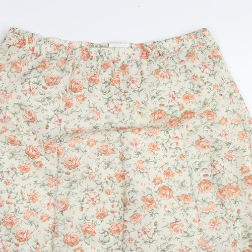 Riddella Womens Multicoloured Floral Polyester Swing Skirt Size 16