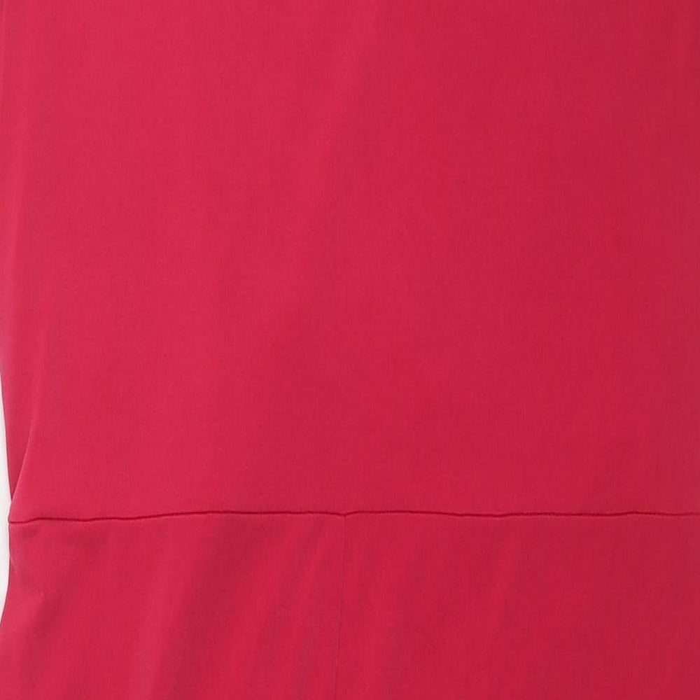 M&Co Womens Pink Polyester Pencil Dress Size 14 V-Neck Pullover