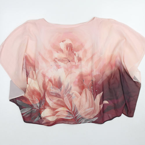 NEXT Womens Multicoloured Floral Polyester Basic Blouse Size 12 Boat Neck