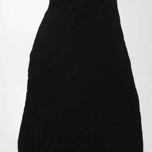 Debenhams Womens Black Viscose Maxi Size 16 Off the Shoulder Pullover