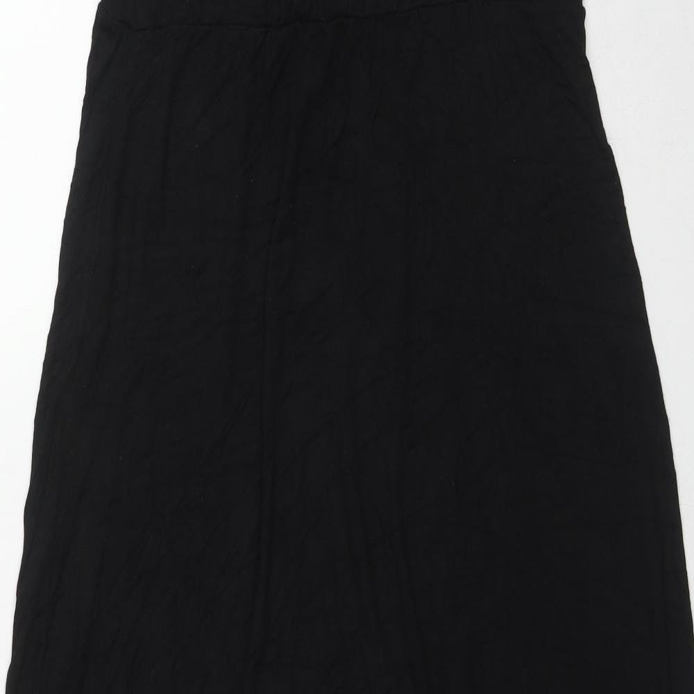 Debenhams Womens Black Viscose Maxi Size 16 Off the Shoulder Pullover