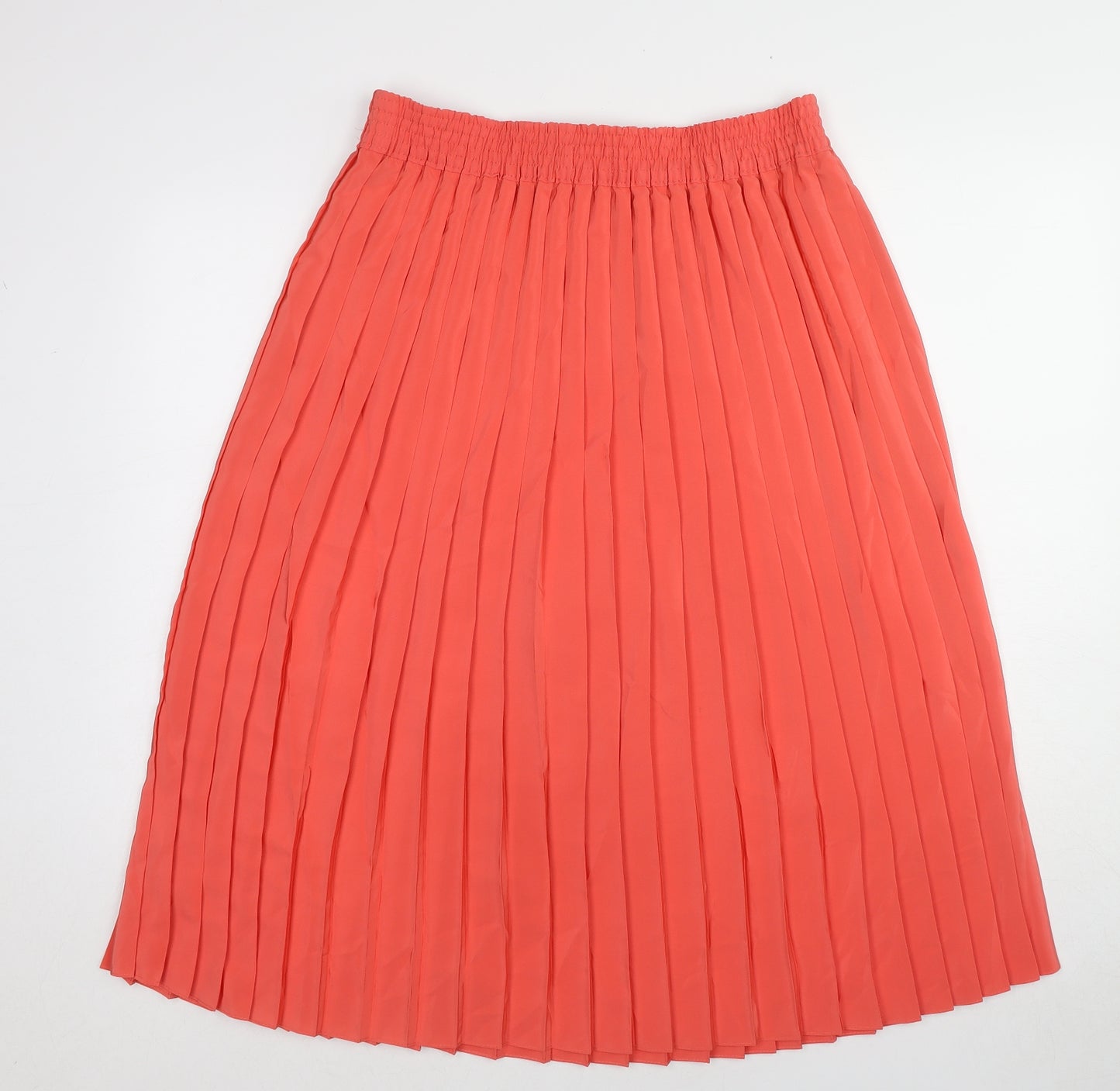 Studio Dee Womens Pink Polyester Pleated Skirt Size 14