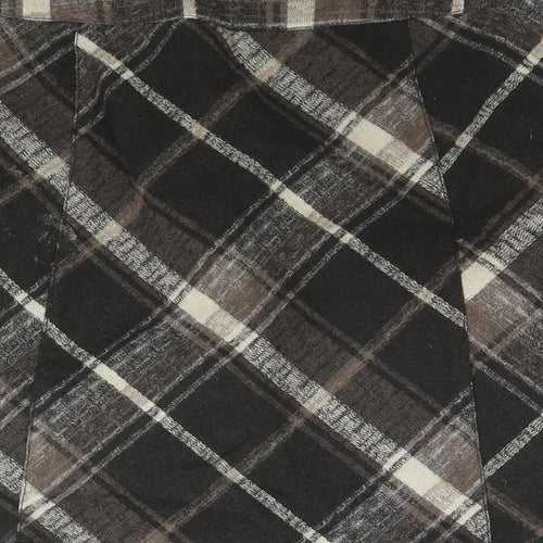 Street One Womens Grey Plaid Wool A-Line Skirt Size 12 Zip