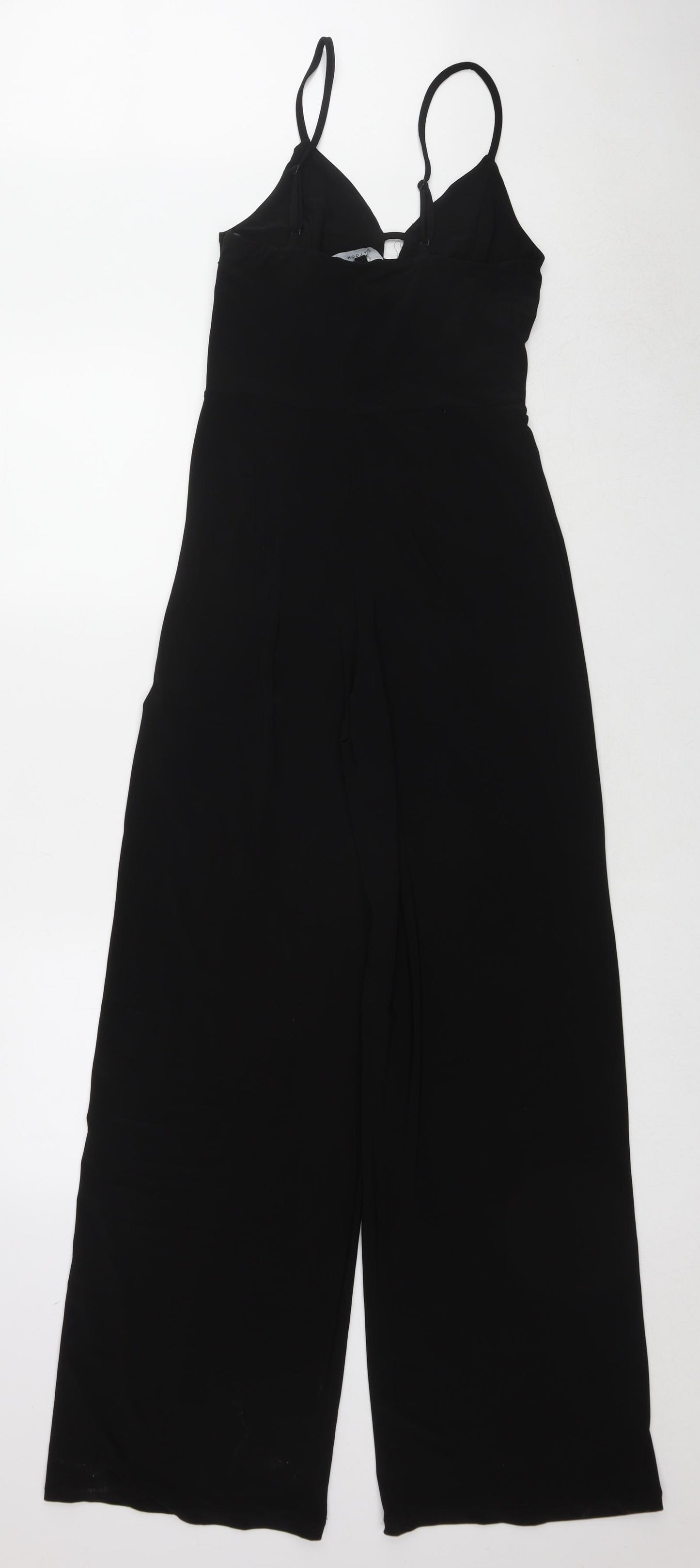 New Look Womens Black Polyester Jumpsuit One-Piece Size 10 L32 in Zip