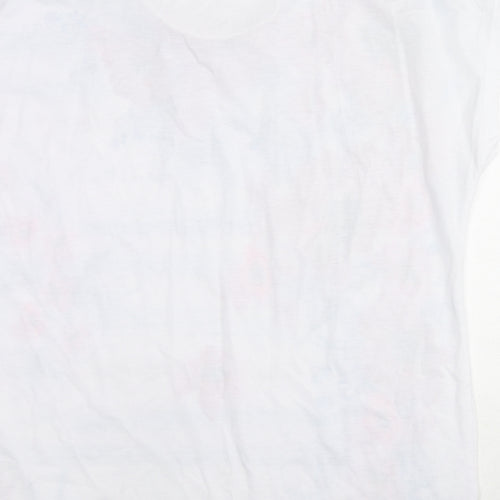 Dorothy Perkins Womens Multicoloured Floral Polyester Basic T-Shirt Size 16 Round Neck