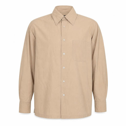 Esprit Mens Beige Polyester Button-Up Size M Collared Button