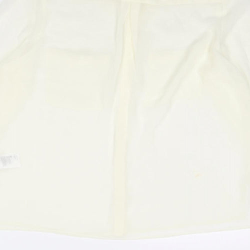 Divided by H&M Womens Ivory Polyester Basic Button-Up Size 8 Collared