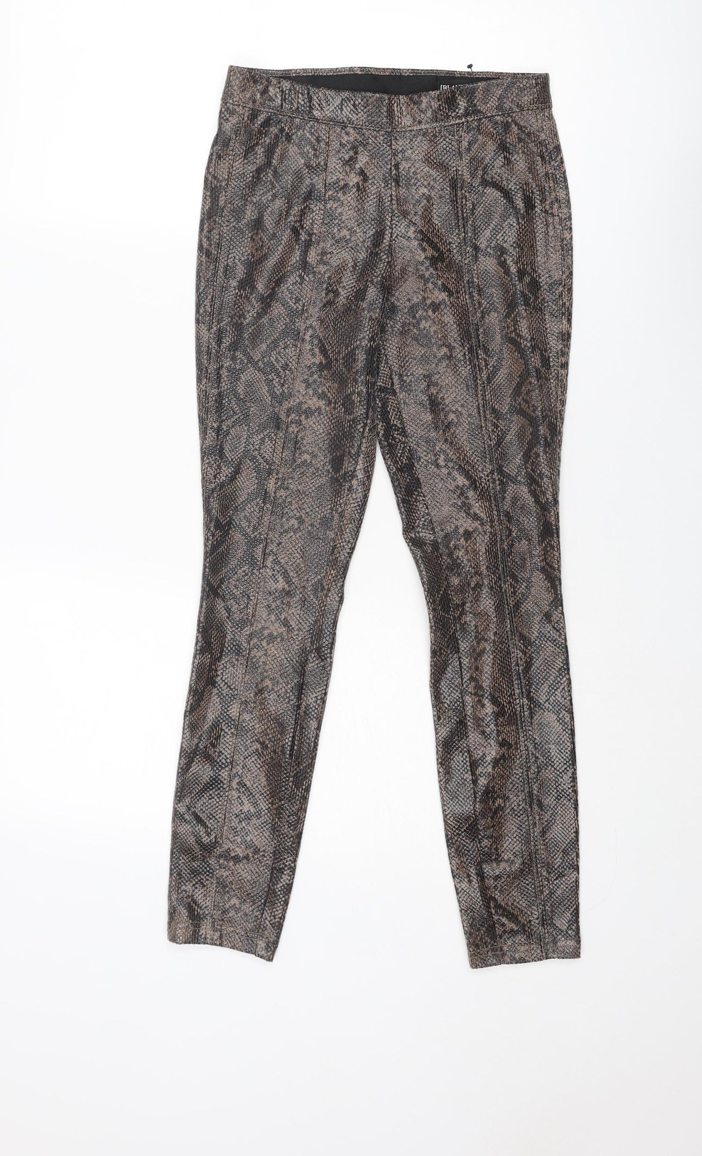 BLANKNYC Womens Brown Animal Print Polyester Carrot Leggings Size 26 in L27 in - Snake Skin Print Leather Look