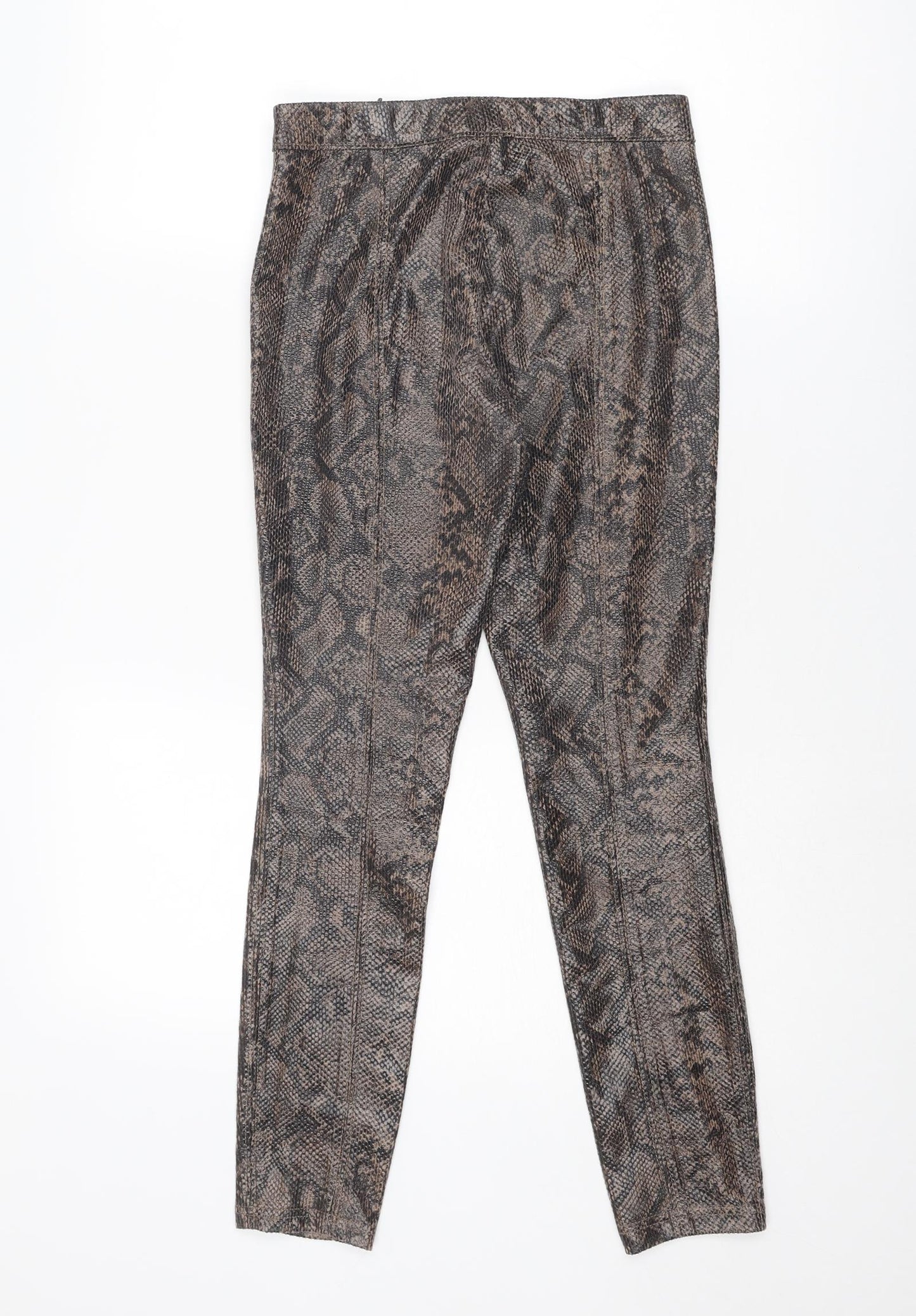 BLANKNYC Womens Brown Animal Print Polyester Carrot Leggings Size 26 in L27 in - Snake Skin Print Leather Look