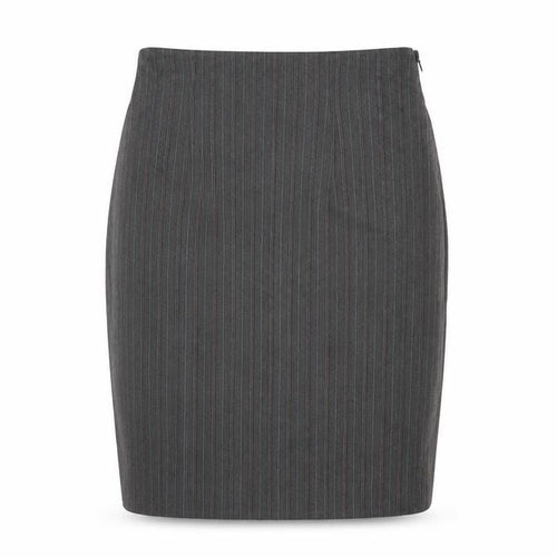 Cazz Womens Grey Striped Polyester Straight & Pencil Skirt Size 28 in Zip