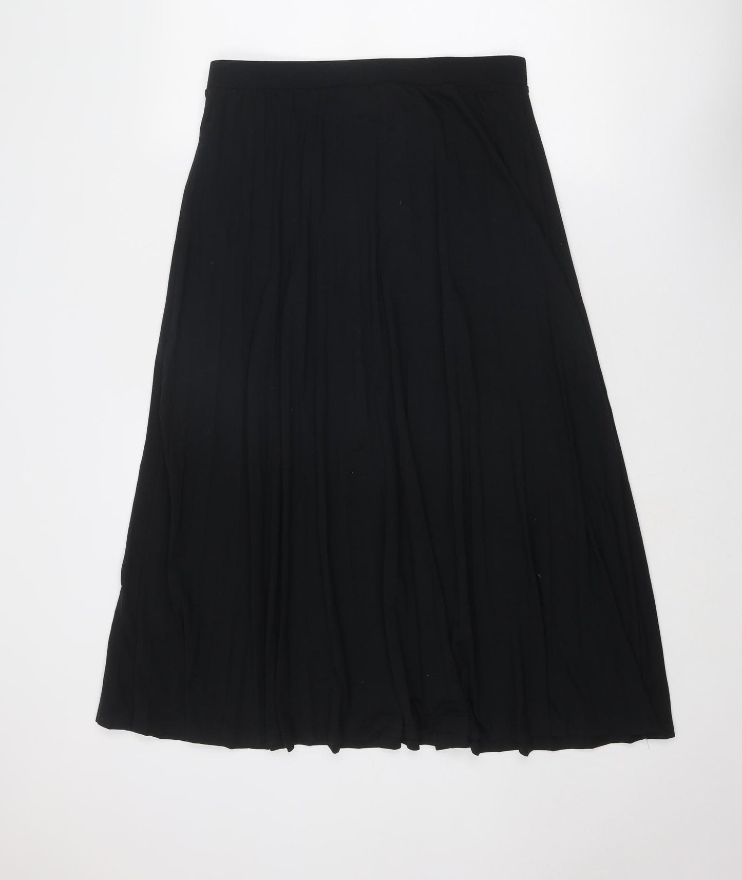 Marks and Spencer Womens Black Polyester Swing Skirt Size 14