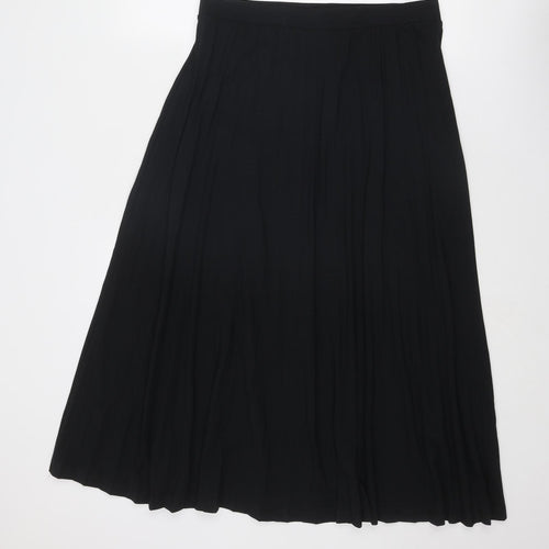 Marks and Spencer Womens Black Polyester Swing Skirt Size 14