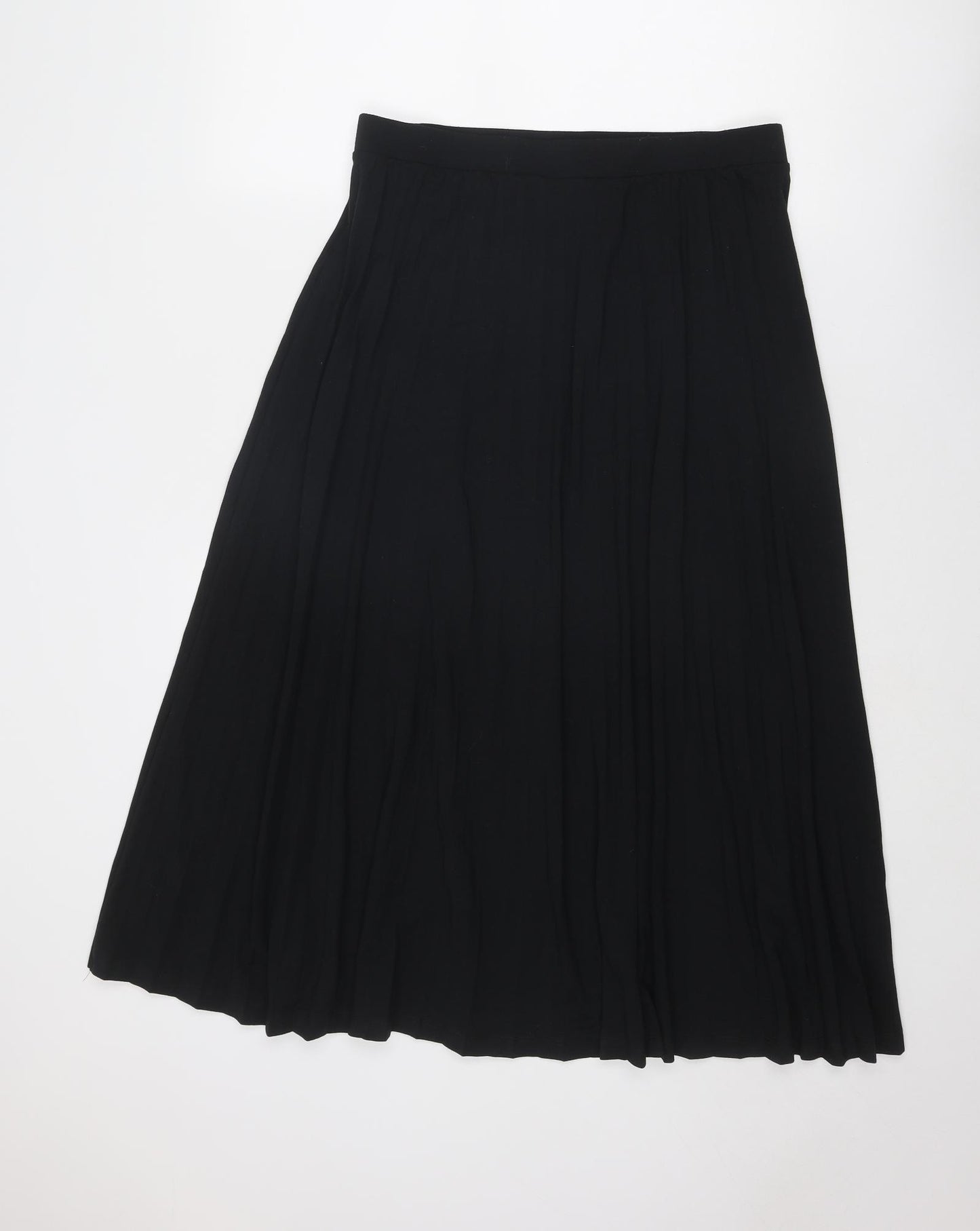 Marks and Spencer Womens Black Polyester Swing Skirt Size 14