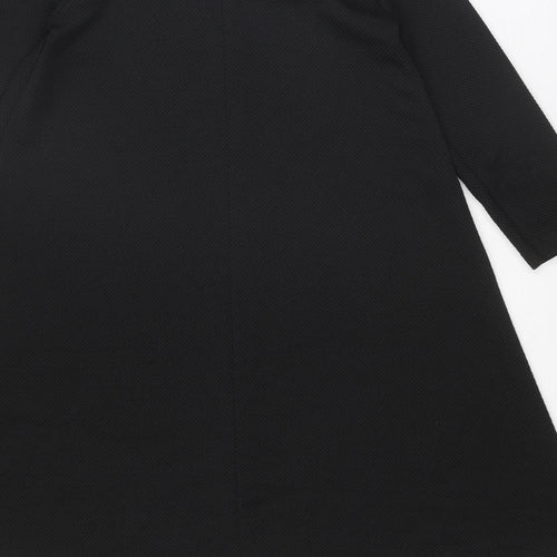 ASOS Womens Black Polyester Trapeze & Swing Size 10 Boat Neck Pullover