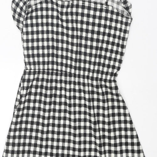 New Look Girls Black Geometric Polyester A-Line Size 12-13 Years Round Neck Pullover