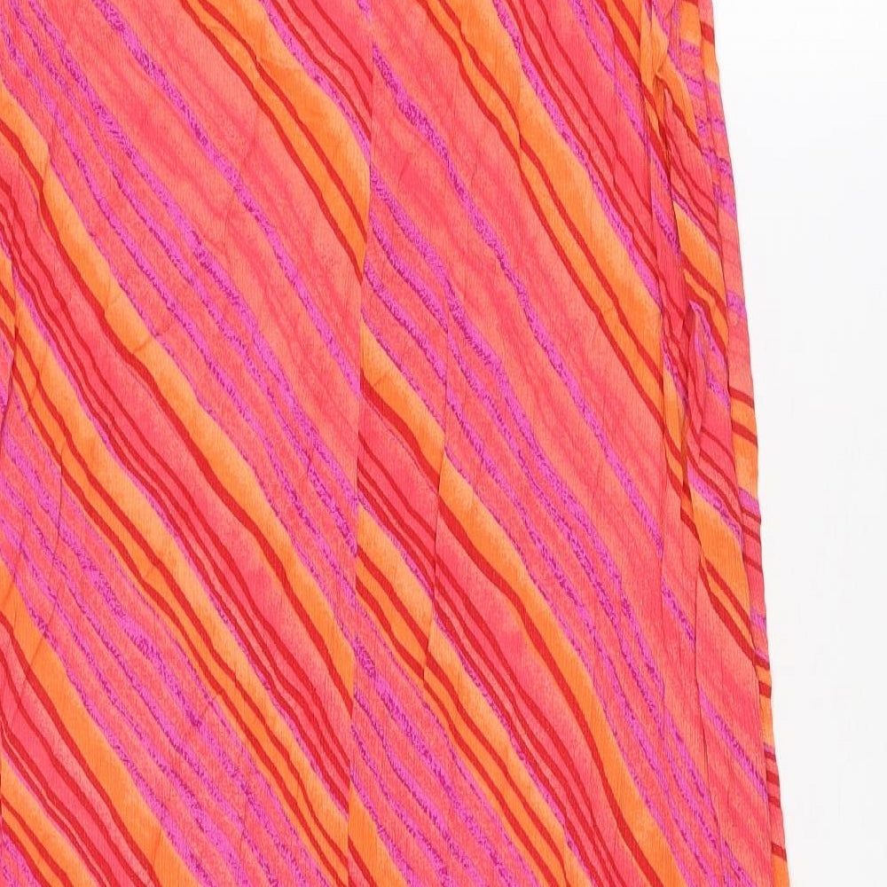 Sara Neal Womens Multicoloured Striped Viscose A-Line Size 18 Boat Neck Pullover