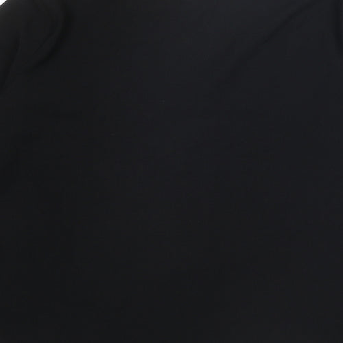 Marks and Spencer Womens Black Polyester Basic Blouse Size 12 V-Neck