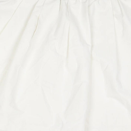 Uniqlo Womens White Polyester Skater Skirt Size L