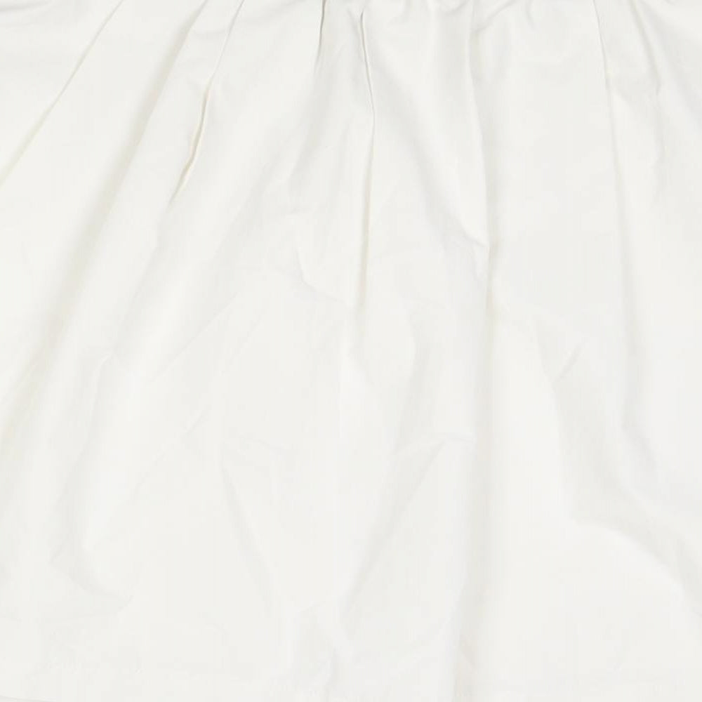 Uniqlo Womens White Polyester Skater Skirt Size L
