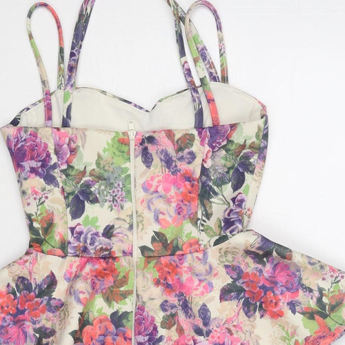 ASOS Womens Multicoloured Floral Polyester Camisole Tank Size 4 Sweetheart - Peplum